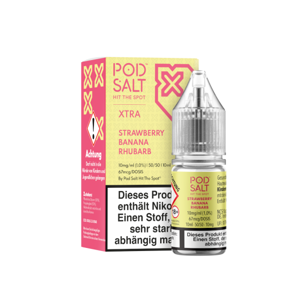 Pod Salt X - Nikotinsalz Liquid - Strawberry Banana Rhubarb