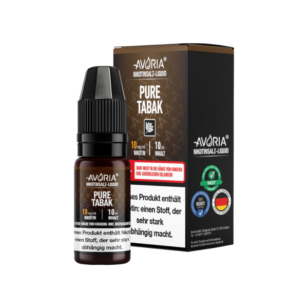 Avoria - Nikotinsalz Liquid - Pure Tabak